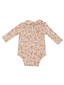 Peter Pan Collar Bodysuit, Sweet Rose Calico