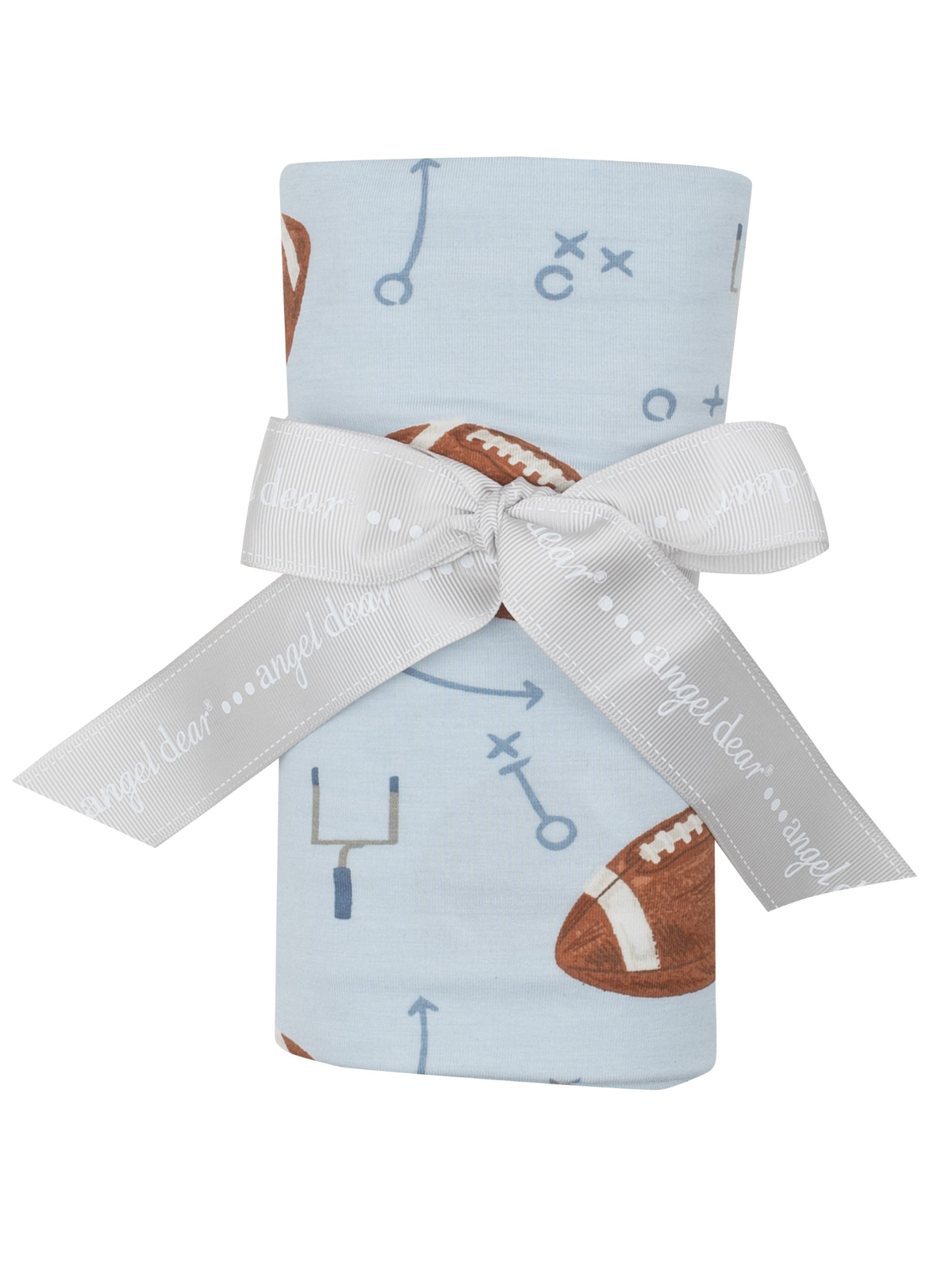 Stretch Swaddle, Footballs Blue – SpearmintLOVE