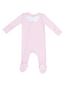 2-Way Zip Angel Wing Footie, Solid Classic Pink