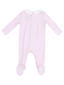 Smocked Peter Pan Footie, Stripe Classic Pink