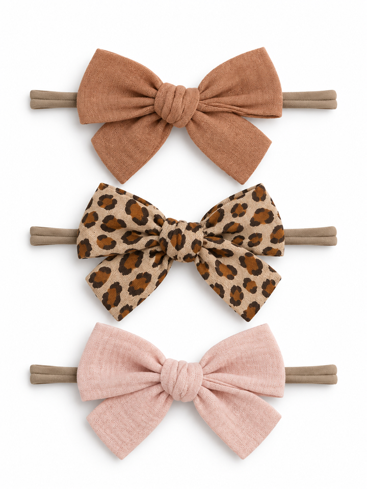 3-Pack Nylon Bows, Cleo