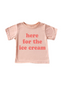 Kid's Graphic Short Sleeve Tee, Here for the Ice Cream!