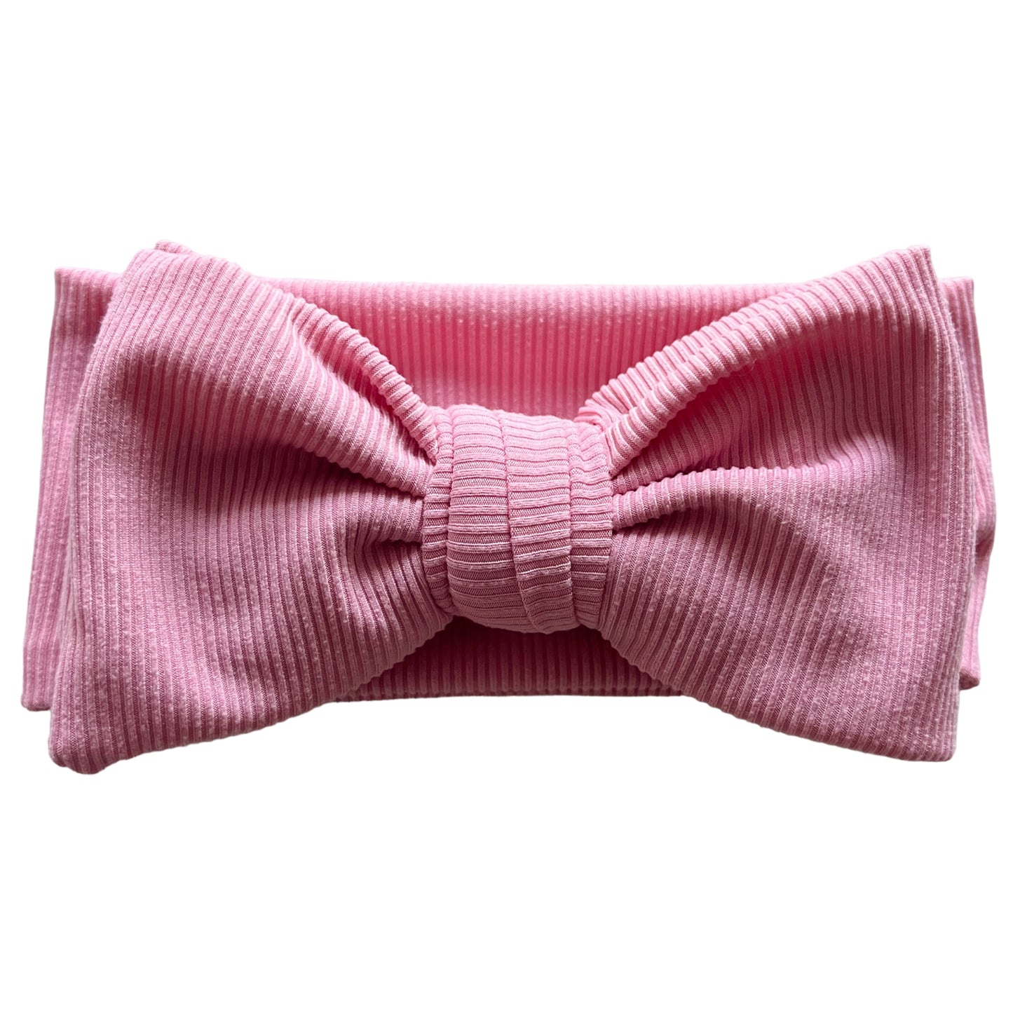Ribbed Bow, Carnation Pink