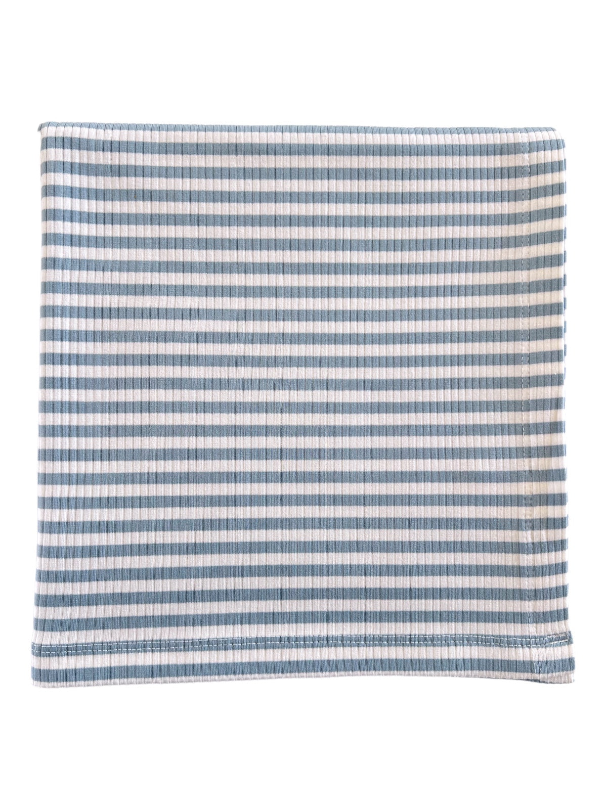 Dusty Blue Stripe / Organic Ribbed Swaddle SpearmintLOVE