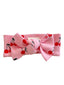 Organic Waffle Knot Bow, Pink Cherries