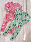 Reindeer Pink / Organic 2-Way Zip Romper