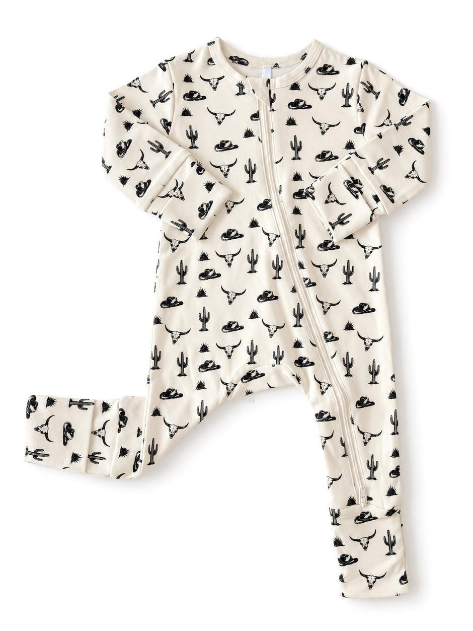 Wild West / Organic Cotton 2-Way Zip Romper