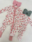 2-Way Zip Romper, Ribbons & Flowers