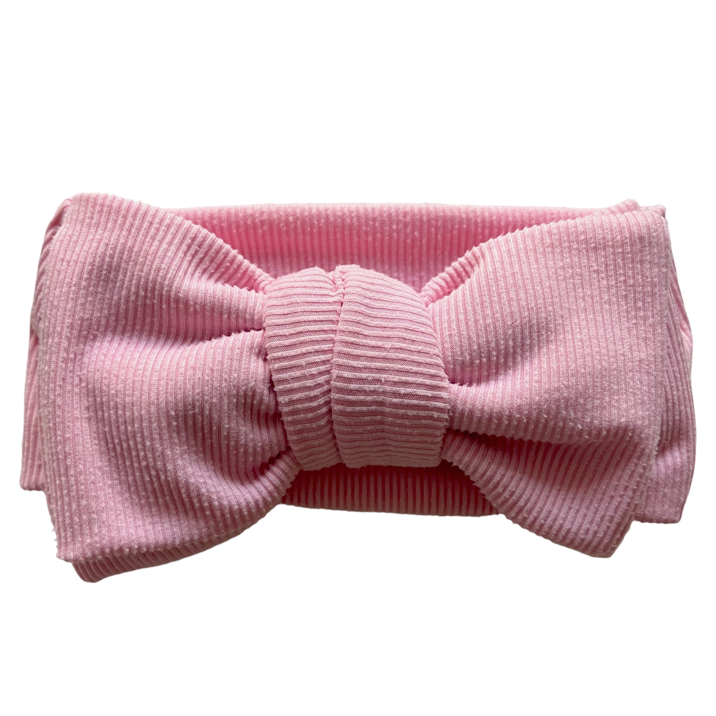 Ribbed Bow, Baby Pink – SpearmintLOVE