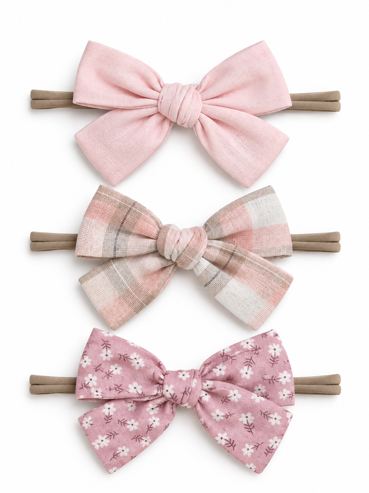 3-Pack Nylon Bows, Lottie