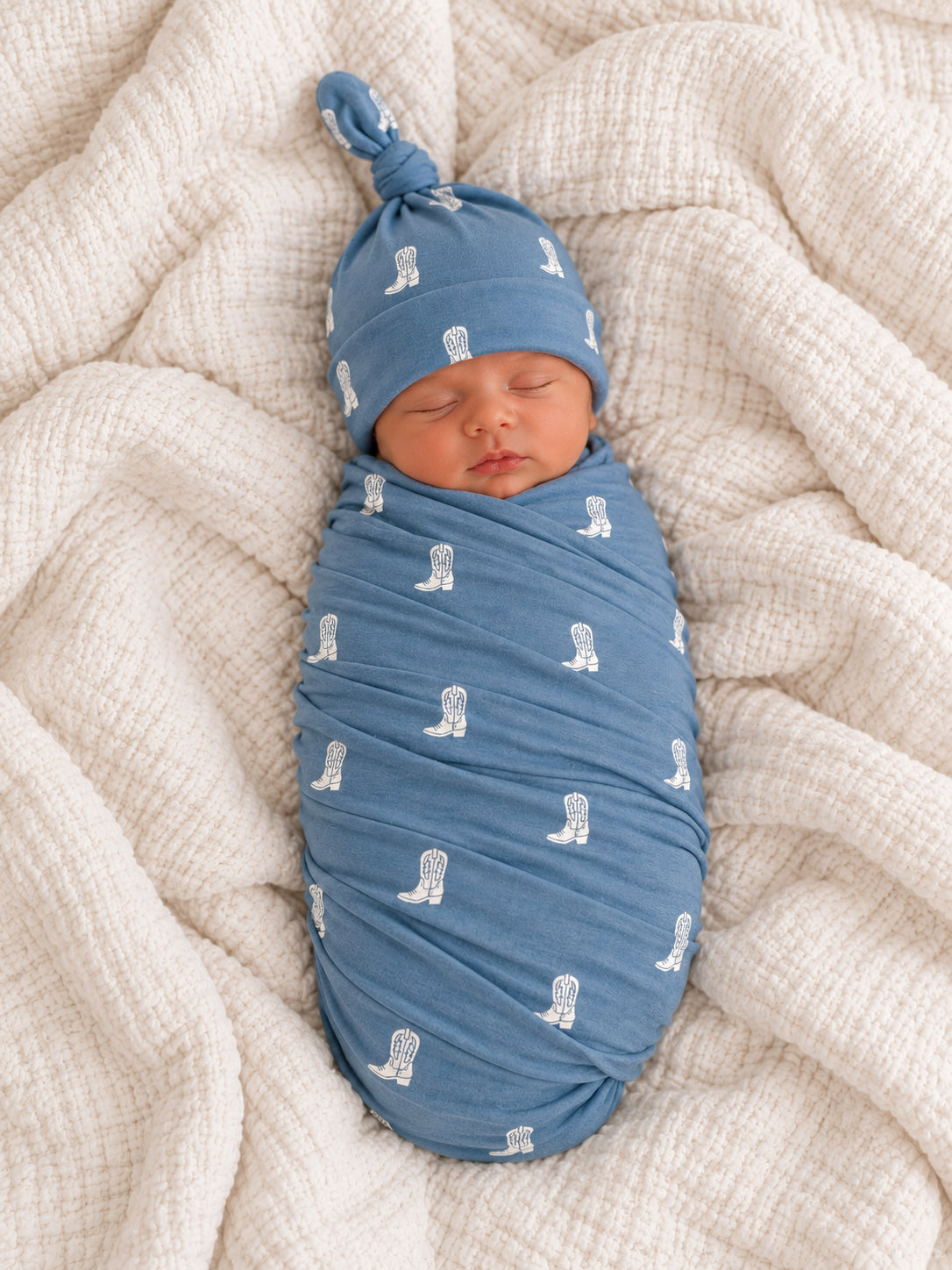 Cowboy Boots / Organic Cotton Swaddle