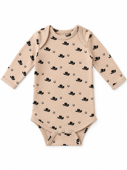 Cowboy Hats / Organic Cotton Long Sleeve Bodysuit