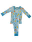 Long Sleeve 2-Piece Set, Blue Easter Bunny