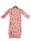 Organic Waffle Gown, Cottontail Pink