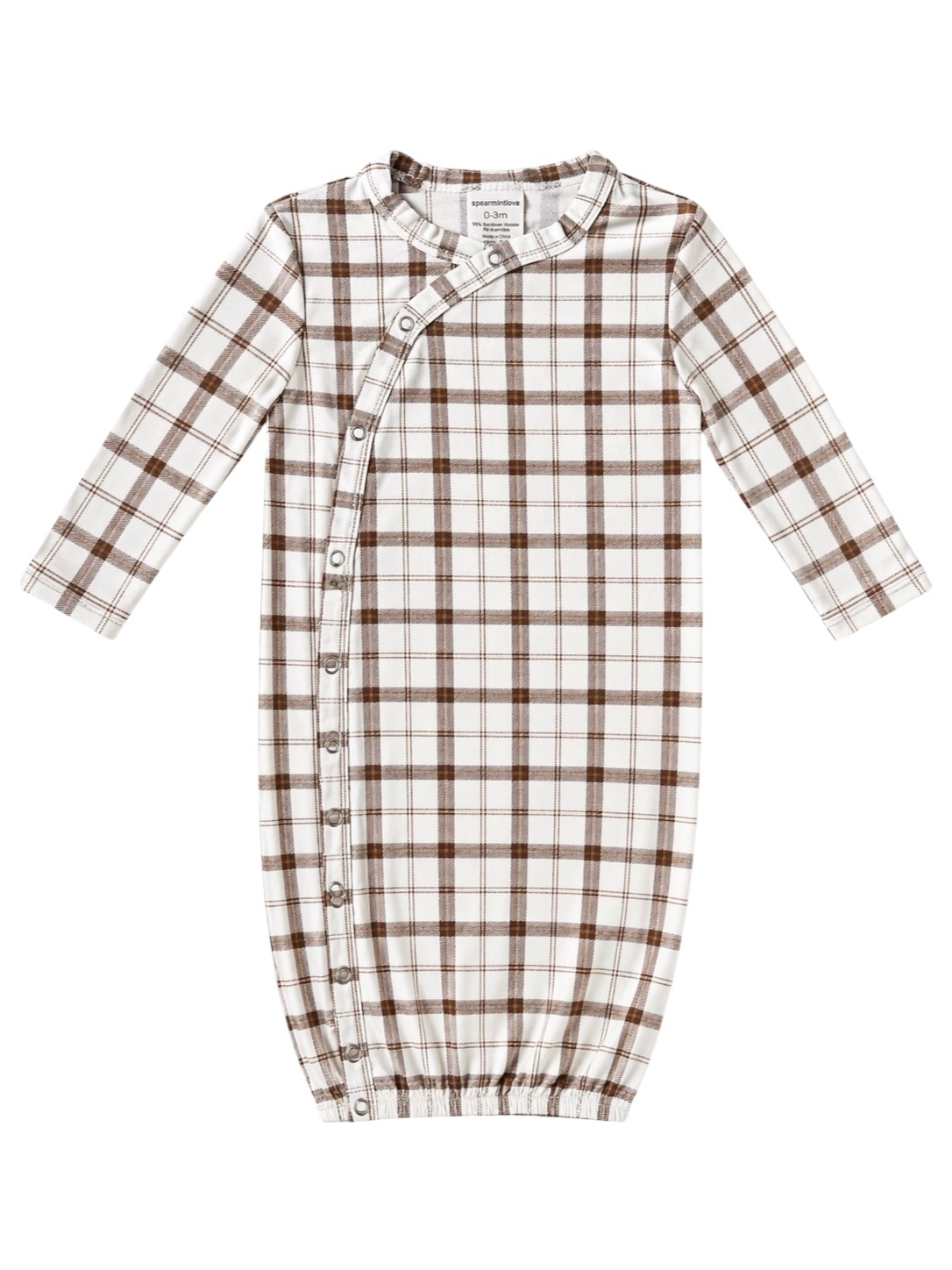 Western Cowboy Homestead Plaid Bamboo Baby Gown
