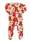 2-Way Ruffle Zip Footie, Valentine Bear