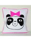 Happy Panda Cushion Cover, Pink