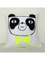 Happy Panda Cushion Cover, Yellow