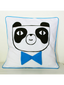 Happy Panda Cushion Cover, Blue