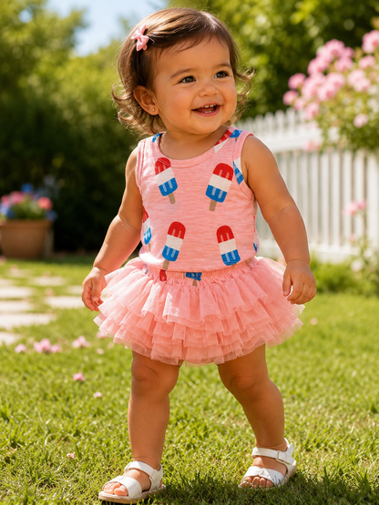 pink ice cream dress Popsicle Pink / Organic Tutu Bloomer Set
