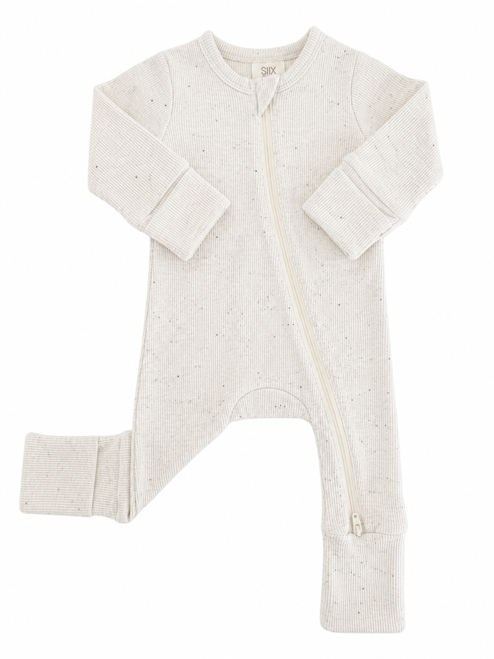 Cream Speckle / 2-Way Zip Romper
