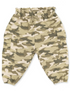 Casual camouflage pants with an elastic waistband and side pockets for comfort and style.