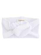 White textured headband with a knotted design in the center, labeled "SPEARMINTLOVE."