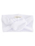 White textured headband with a knotted design in the center, labeled "SPEARMINTLOVE."