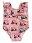 Pink Golf Cart / Monaco Swimsuit / UPF 50+