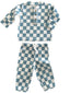 Blueberry Muffin Checkerboard / Organic Wells Top + Pant Set