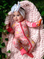 2-Way Convertible Zip Romper, Pink Easter Bunny