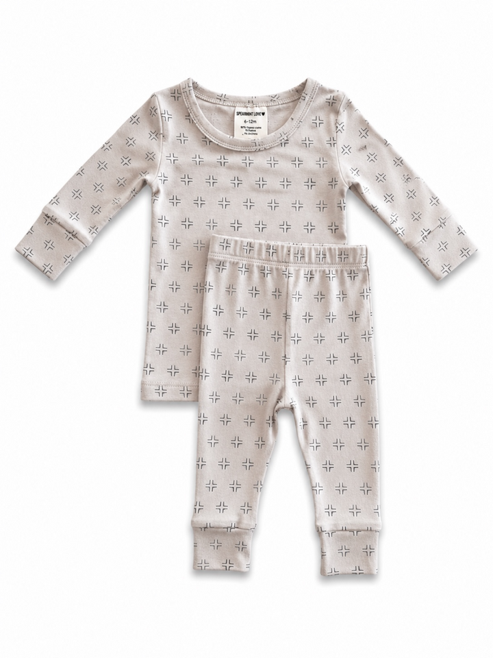 2-Piece Set, Natural/Black Geo