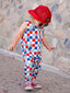 Red, White & Blue Checkerboard / Organic Bay Jumpsuit