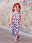 Red, White & Blue Checkerboard / Organic Bay Jumpsuit