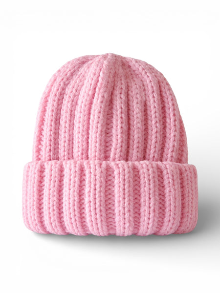 ISOGucci Soft Pink Knit Hat Teensy Top Knot Hat - WoolenCottage main image 3