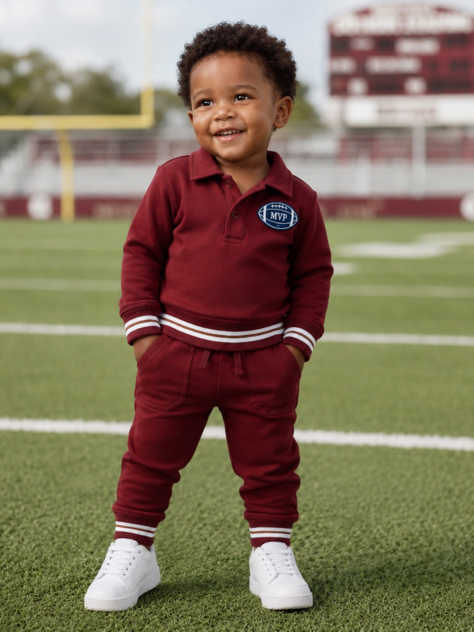 Polo Sweatshirt, Varsity French Terry