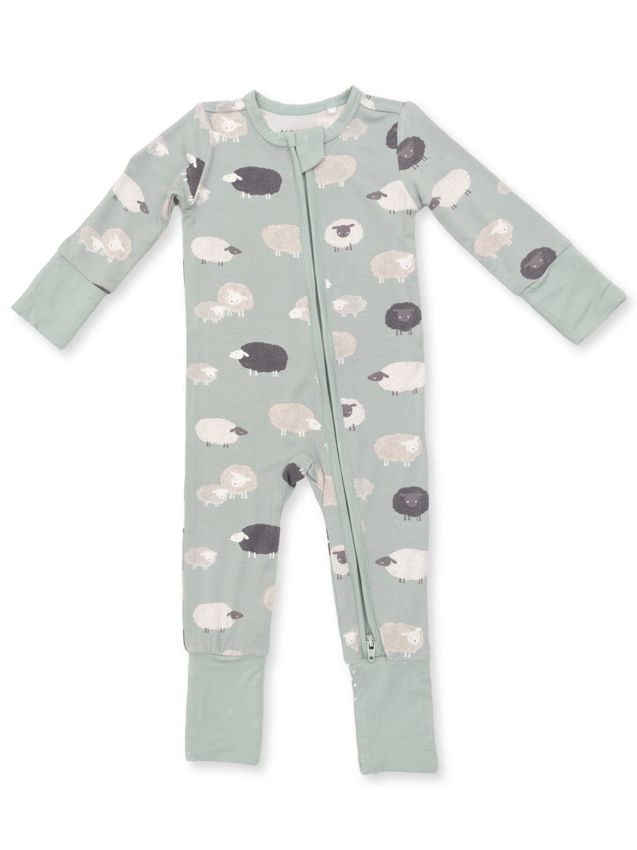 2-Way Zip Romper, Black Sheep