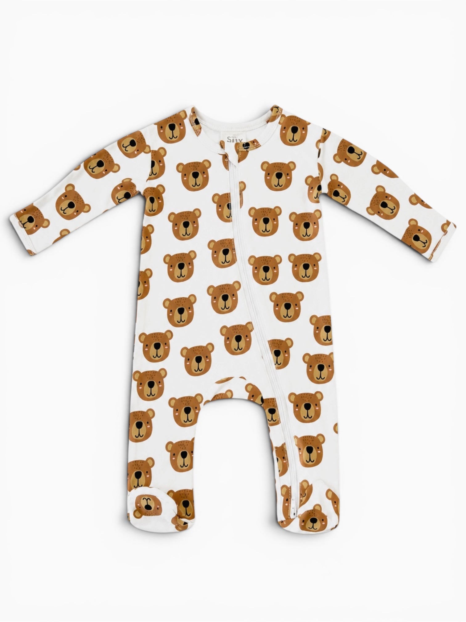 Baby Bear | Organic Cotton Baby Clothes 2-Way Zipper Footie