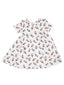 Twirly Short Sleeve Dress, Red, White & Blue Popsicle