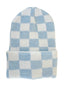 Baby's First Hat®, Baby Blue/Warm White Checkerboard