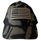 American Flag Kids Trucker Hat, Black Camo