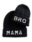 Mama Knit Hat, Obsidian (White Letters)