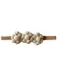 Crochet Flower Headband, Oat/Ivory