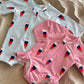 Pink Ice Cream / Skipper Rashguard Swimsuit / UPF 50+