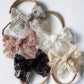 Lace Bow Headband, Antique Rose