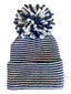 Baby's First Hat®, Navy/White Stripe Pom