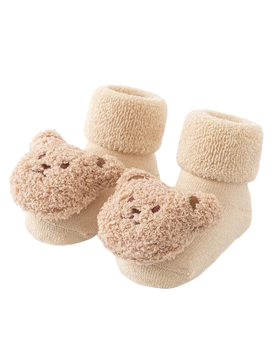 Slipper Socks, Cream Bear