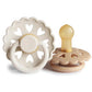 Andersen Fairytale Natural Rubber Pacifier 2-Pack, Cream/Silky Satin