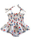 Muslin Smocked Bubble w/ Skirt, Red, White & Blue Popsicle