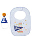 1st Birthday Cake Smash Bib Set, Blue